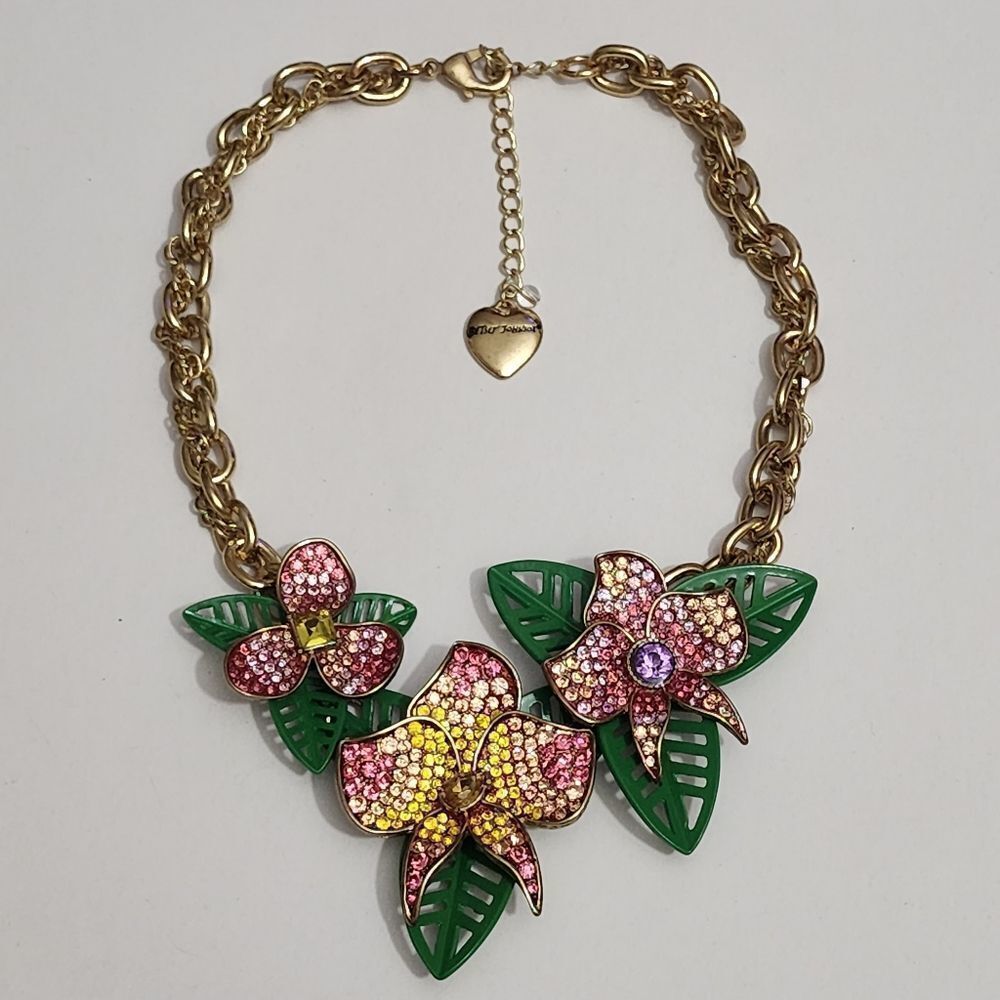 Betsey Johnson Floral Necklace